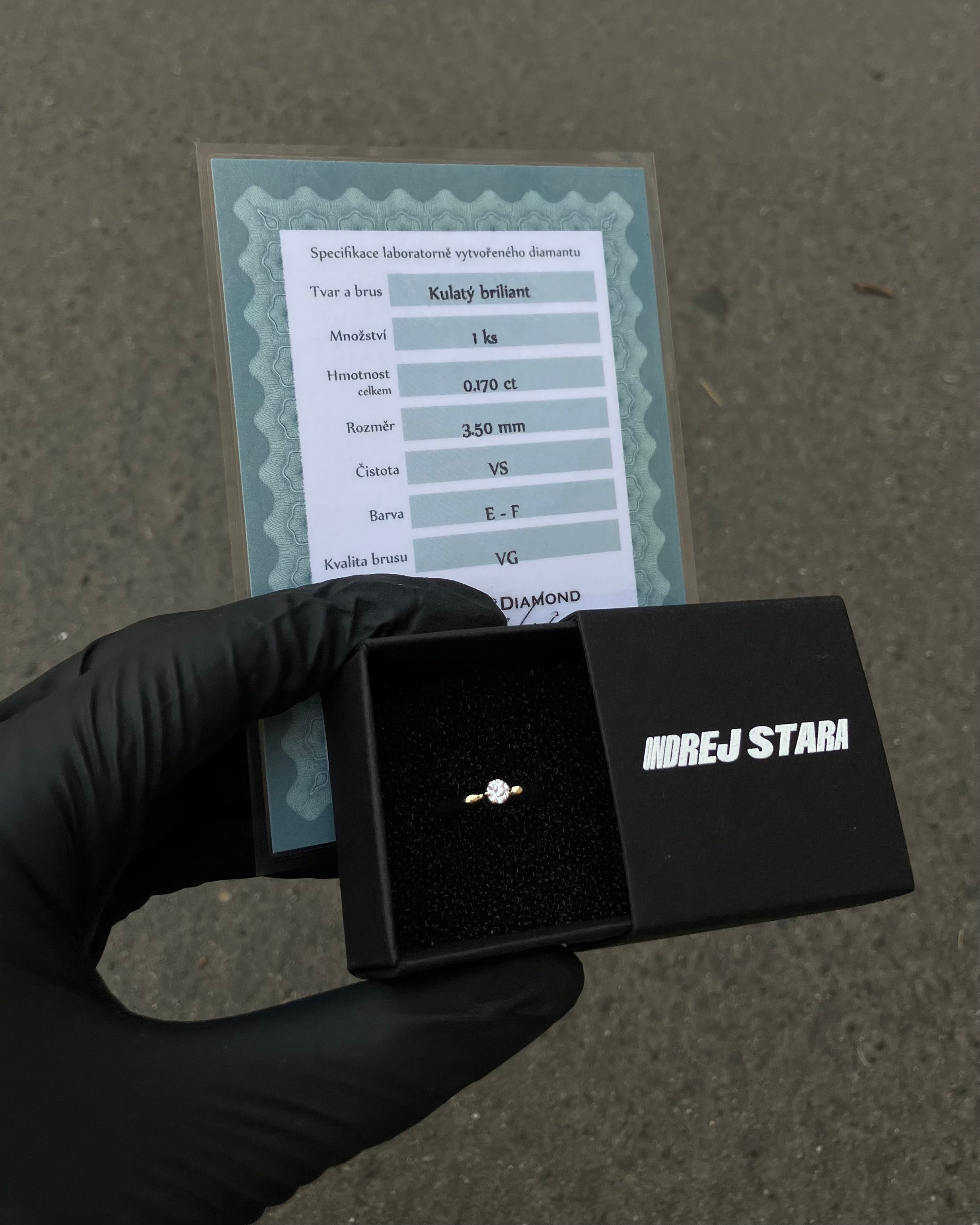 zásnubní prsten So Hot! au585 s labgrown diamantem