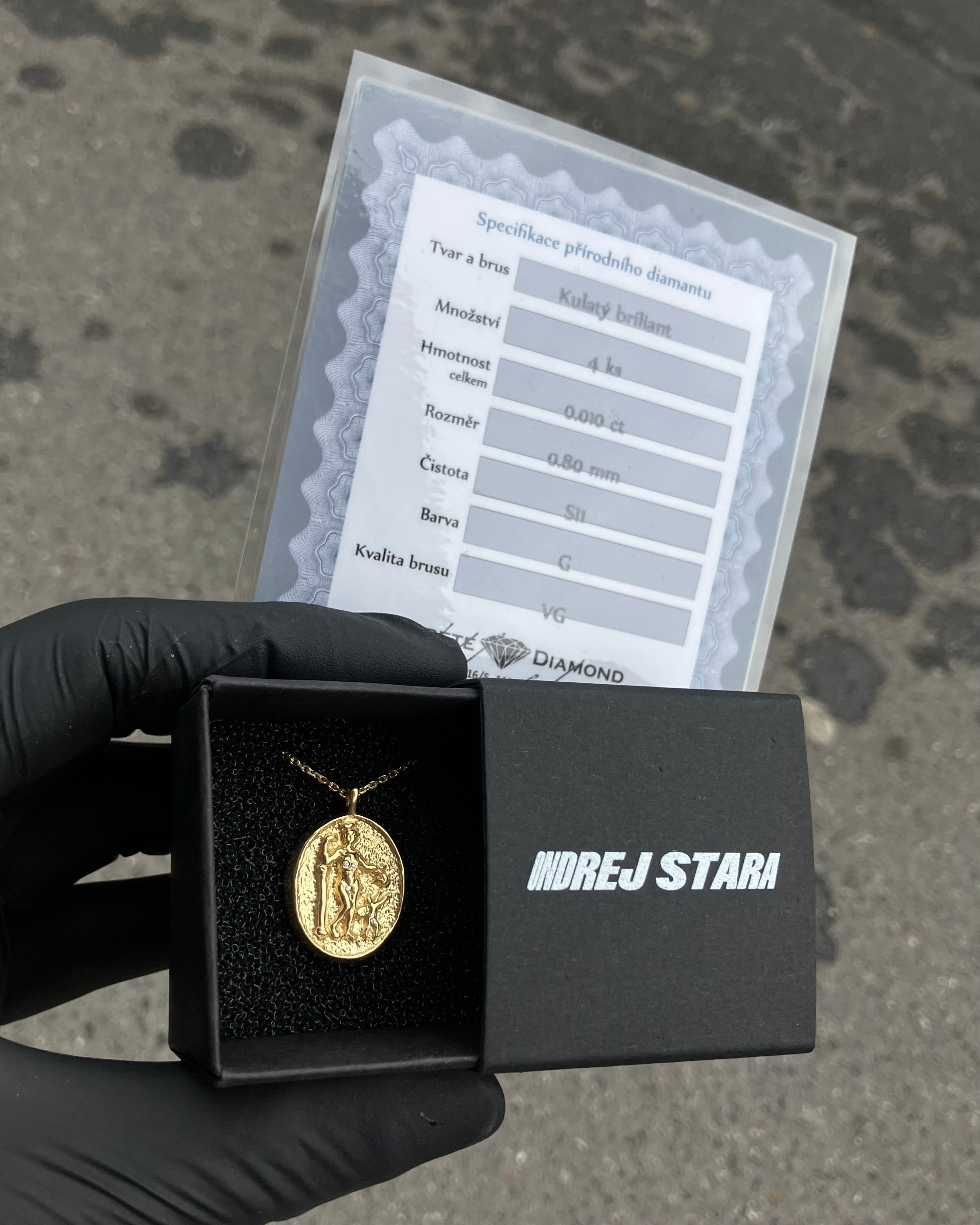 přívěšek Sensitive Content au585 s diamanty