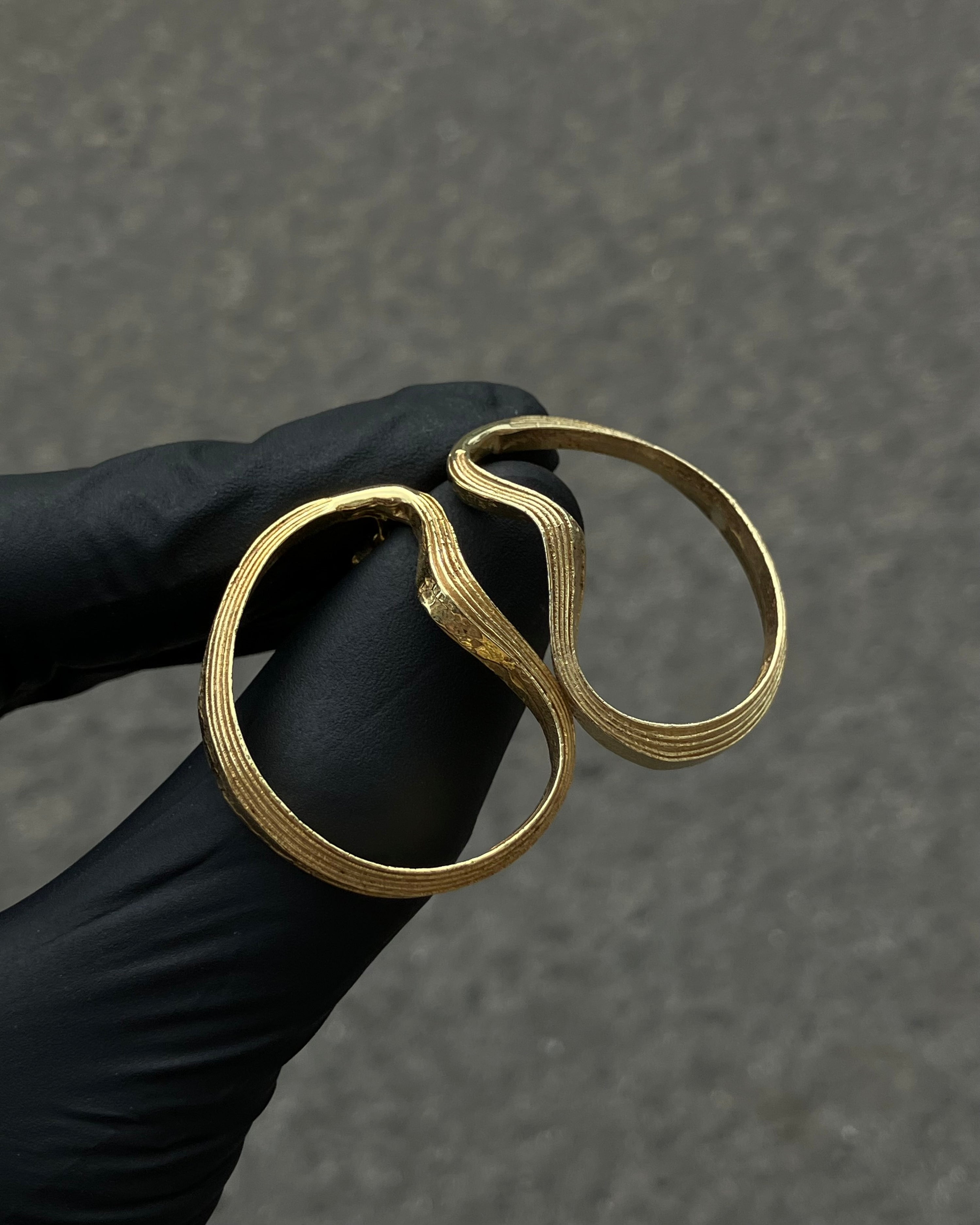 #5 náušnice Beach Artifacts XL pozlacené ag925