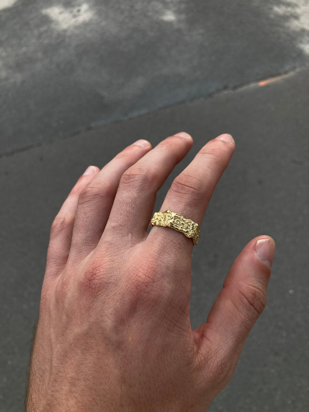 Jan Glyphs ring úzký pozlacené stříbro 925/1000
