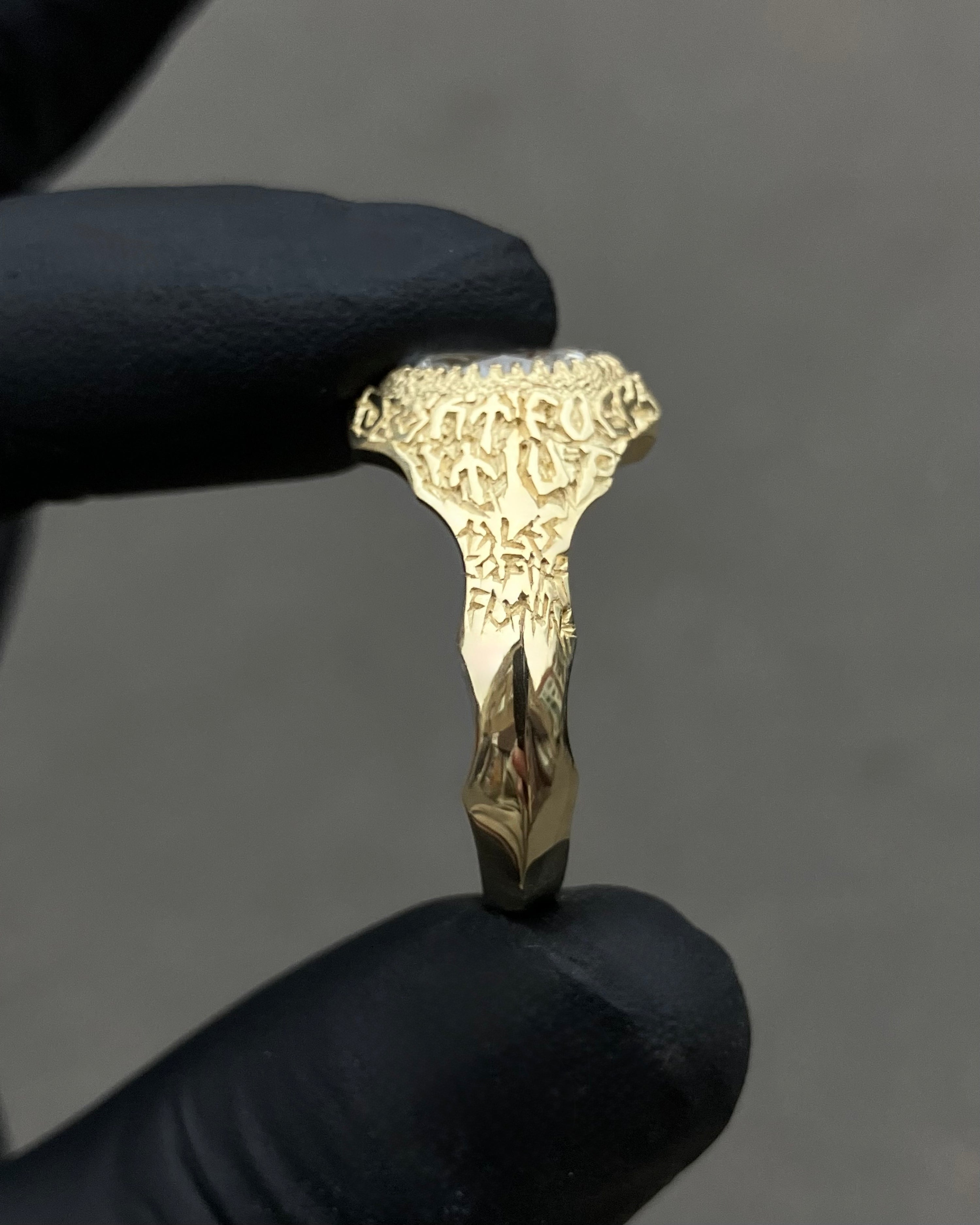 #119 prsten Don't fuck it up au585