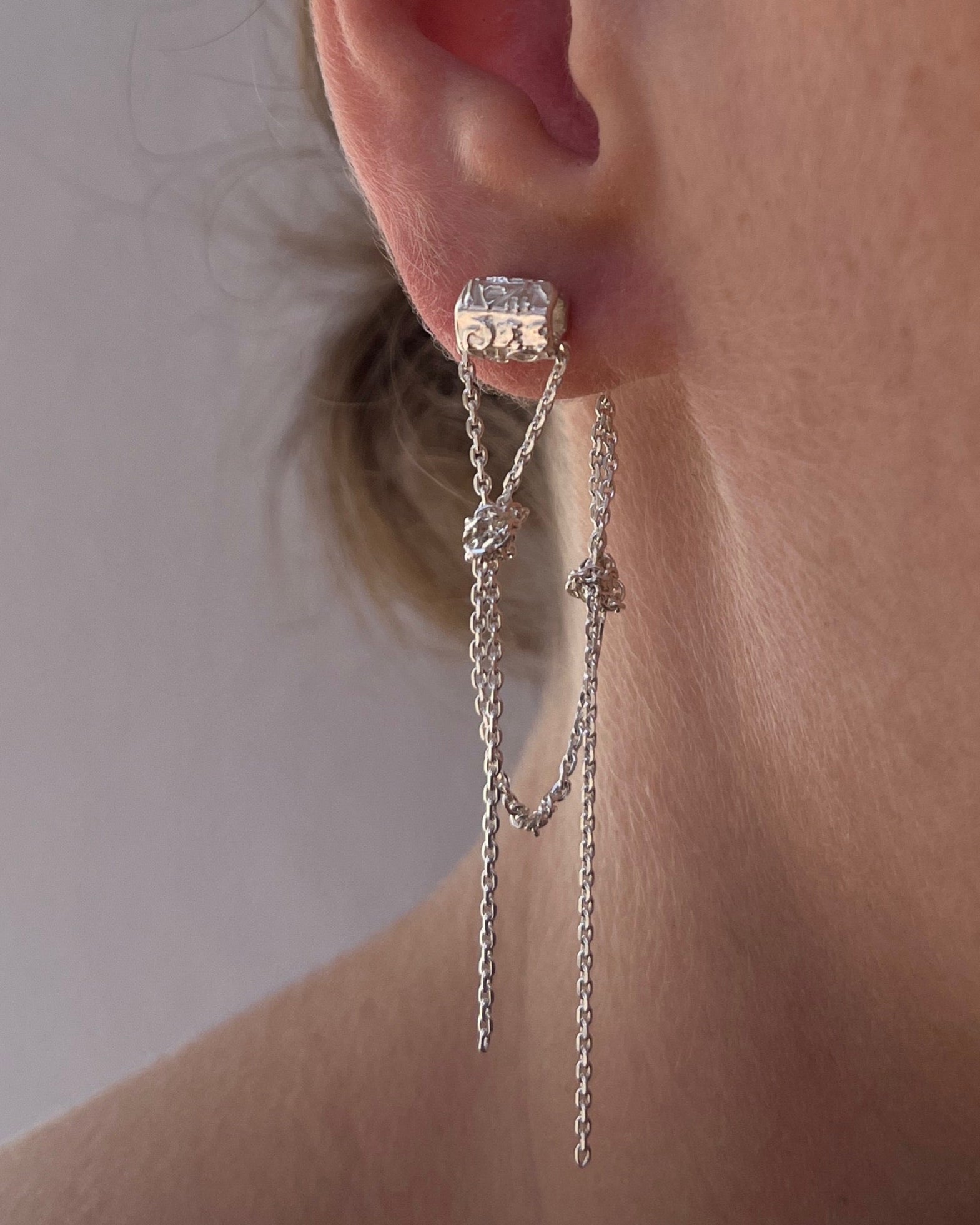 náušnice Jan Ear Glyphs XL1 ag925