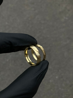 Soča snubní prsteny žluté zlato (585/1000) hladký/prořezaný