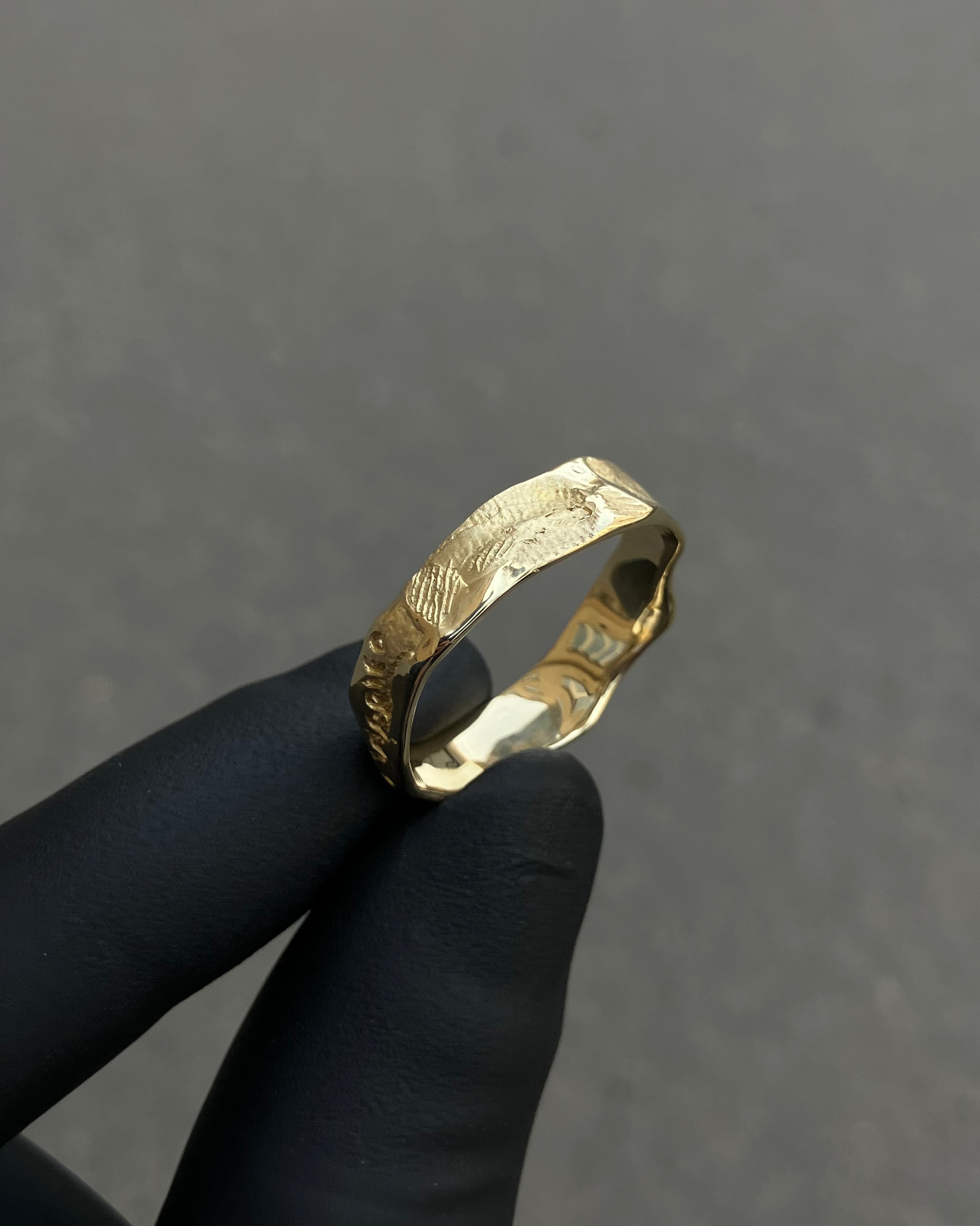 #125 snubní prsten Be My Plasteline široký žluté au585