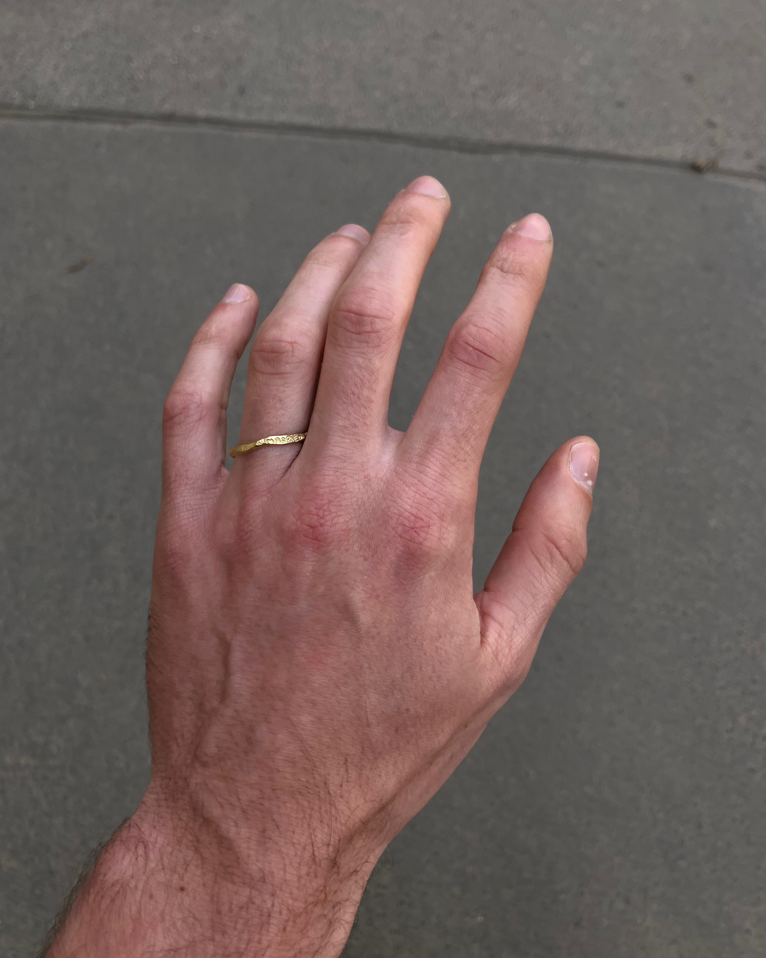 #123 snubní prsten Be My Plasteline úzký žluté au585