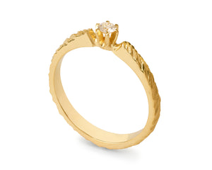 Soča zásnubní prsten žluté zlato (585/1000) s diamantem 2,65 mm SI1G