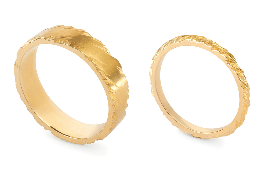 Soča snubní prsteny žluté zlato (585/1000)