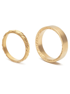 Soča snubní prsteny žluté zlato (585/1000) (Dámská užší verze)